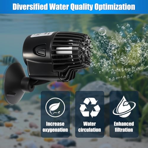 DaToo 800GPH aquarium water flow manager installed inside a marine reef tank