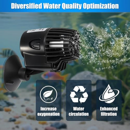 DaToo 800GPH aquarium water flow manager installed inside a marine reef tank