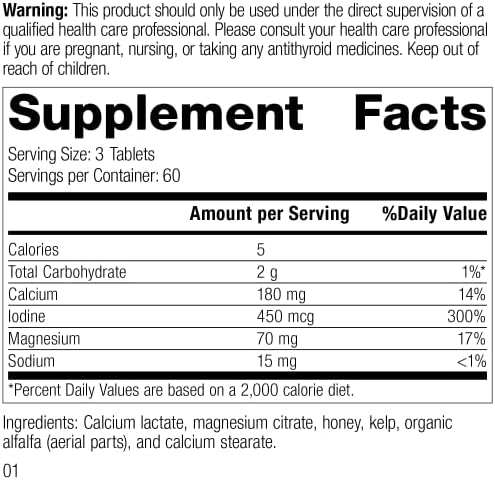 Standard Process Min-Tran 360 tablets bottle label details