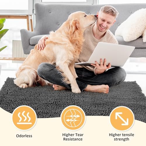 Machine washable pet mat being folded effortlessly for quick home maintenance.