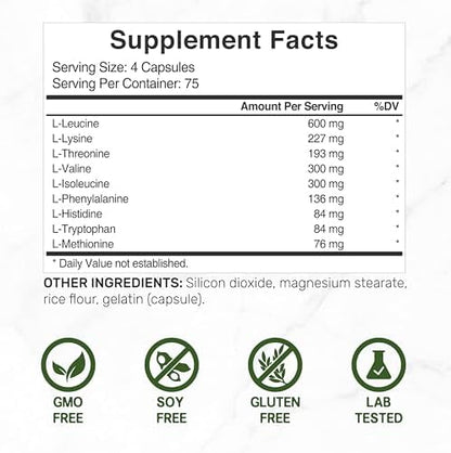 Deal Supplement amino acid capsules close up