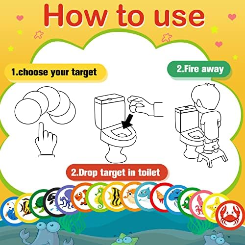 Assorted collection of 240 ocean animal flushable toilet targets