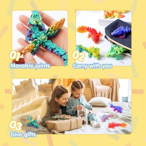 Joyin flexible dragon toy being held to demonstrate poseability