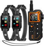 Aolulf electronic dog training remote control showing digital display screen