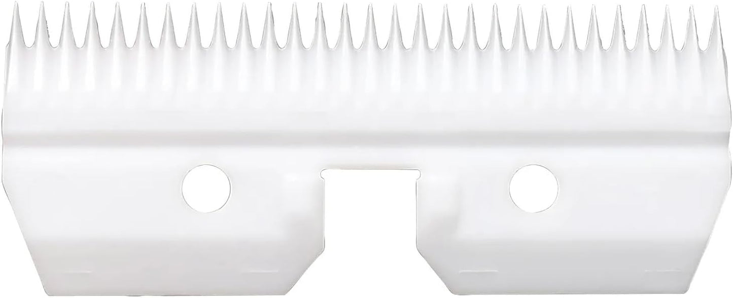 Side angle view of the professional ceramic cutter designed for cool running pet grooming.