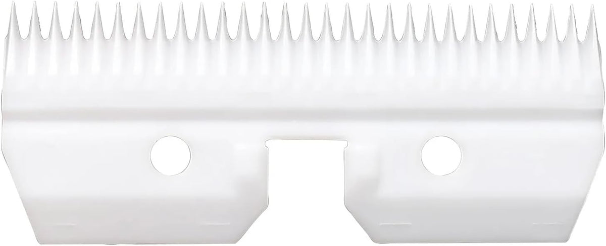 Side angle view of the professional ceramic cutter designed for cool running pet grooming.