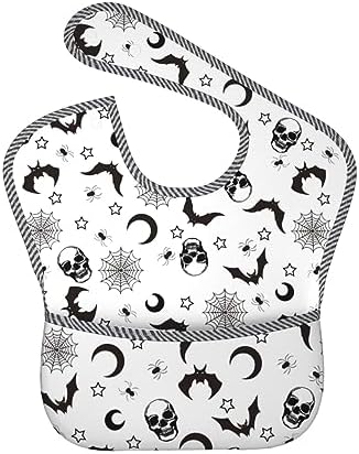 Waterproof polyester baby bibs with crumb catcher pocket