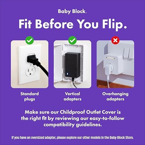 Side profile of Baby Block child proof outlet cover