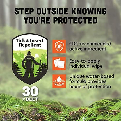 Ben's pocket sized travel insect repellent wipes for portable protection