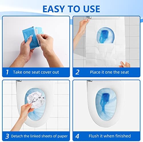 Portable pocket sized packaging of TenFans toilet seat covers
