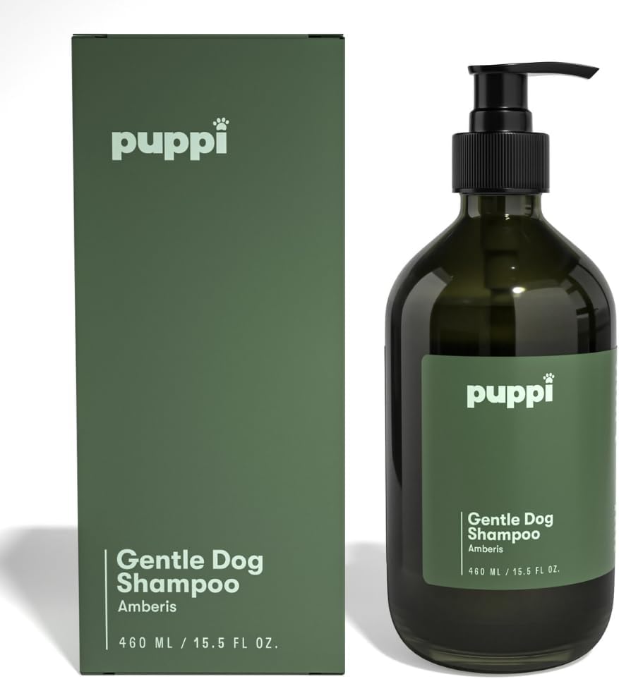 PUPPI Gentle Dog Shampoo Mini (Amberis) | 3.1 fl oz. / 92 ml | Enriched with Aloe Vera and Cucumber Extract | Hypoallergenic Dog Shampoo Sensitive Skin | Travel Size Shampoo - Image 9