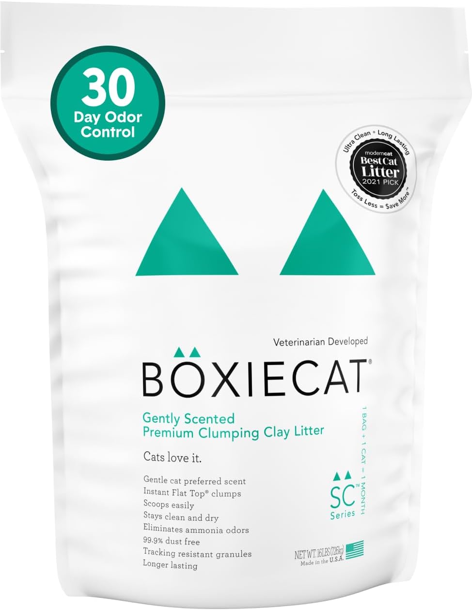 Boxie Unscented 30 Day Odor Control Clumping Clay Cat & Kitty Litter 16 lb, 99.9% Dust-Free, Hard Flat Top Clumps, No Fragrances No Fillers, Long-Lasting, Easy to Scoop - Image 12
