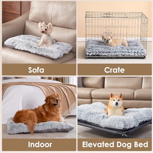 EHEYCIGA anti anxiety dog bed expanding after removing from vacuum packaging