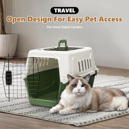 Inside look of the Athena Collection 22 inch pet crate showing spacious interior for cats.