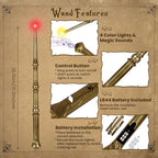 Close up of KingVows magic wand handle and light button
