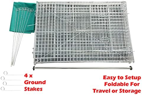 87" x 41" NO Rust Stainless Galvanized Steel Foldable Outdoor Chicken Coop Run Metal Pet Hutch Enclosure Small Animal Playpen Waterproof Cover for Rabbits Chickens - Image 5