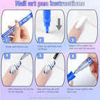 Detailed view of 3D nail polish pen tips