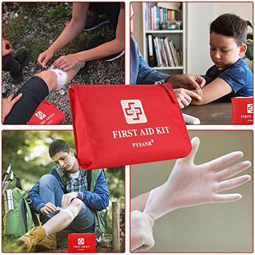 PYSANR portable first aid kit stored in a car compartment