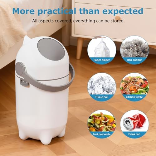 Reheyre odor control baby diaper bin side angle