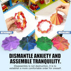 Adult holding the WJOVK 3D printed sensory star to demonstrate portable size.