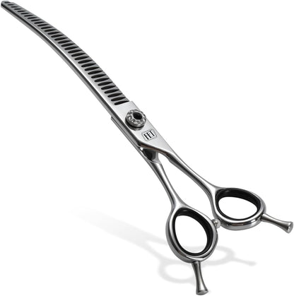 Dog Grooming Scissors: 7.0 inch Professional Pet Curved Thinning Shears Made Of Japanese 440C Advanced Stainless Steel for Dogs Cats and Other Pets - Image 10