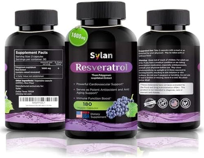 Sylan Resveratrol dietary supplement for heart and brain health
