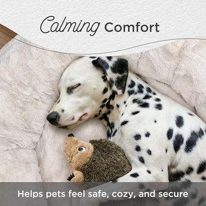 Best Friends by Sheri The Original Calming Donut Dog Bed for Medium Dogs up to 45 lbs, Lux Faux Fur, Oyster, Medium, 30" x 30" - Image 5