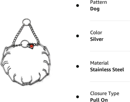 Authentic Herm Sprenger stainless steel prong collar showing the genuine Germany branding engraving.