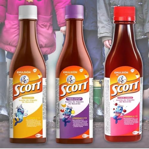 Emulsion de Scott imported authentic children vitamin formula packaging overview