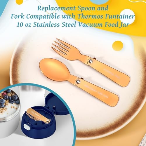 Premium rose gold reusable travel spoon and fork with encouraging lettering