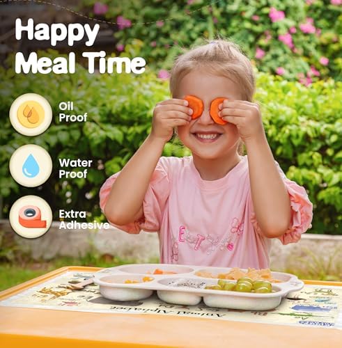 Diaper bag containing a compact pack of KiddyKornerz travel friendly kids placemats.
