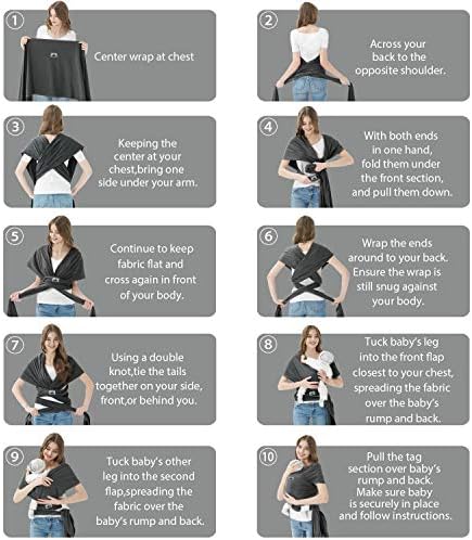 Jeroray hands free infant carrier package content highlighting the soft heather grey material