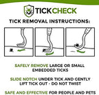 TickCheck tick removal tool demonstrating correct hook placement