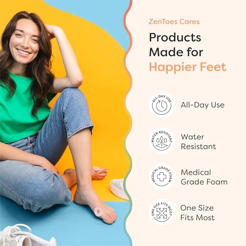 Authentic USA imported ZenToes foot care cushions for blisters and corn relief.