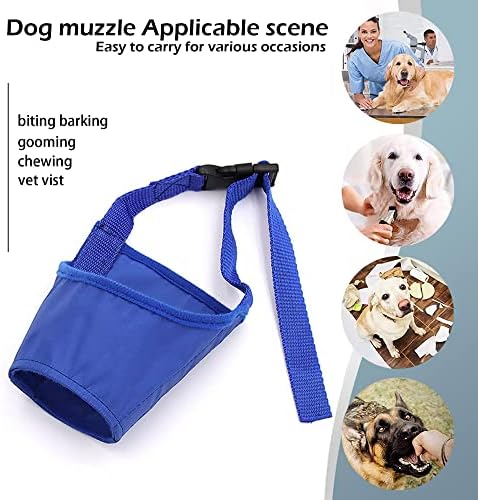 Water resistant nylon pet muzzle with quick release buckle