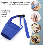 Water resistant nylon pet muzzle with quick release buckle