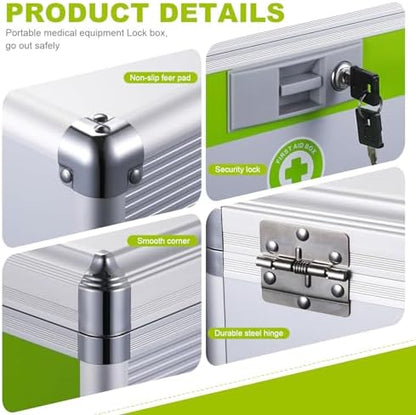 Portable healthcare lock box for travel and home child safety