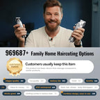 Digital LED display screen on the handle of the Jack and Rose men hair clipper