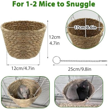 All season breathable grass hammock for rats and sugar gliders.