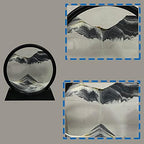 Side view of HYUGF 3D deep sea sandscape liquid motion decor.