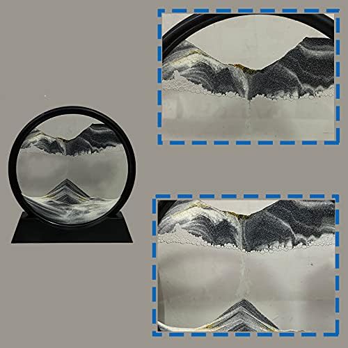 Side view of HYUGF 3D deep sea sandscape liquid motion decor.