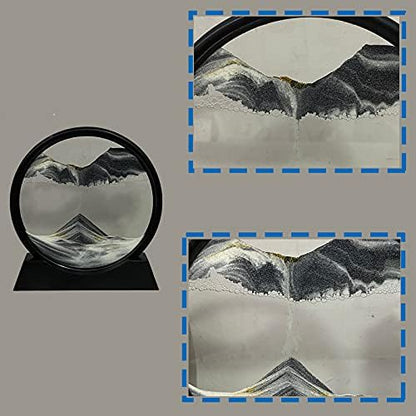 Side view of HYUGF 3D deep sea sandscape liquid motion decor.
