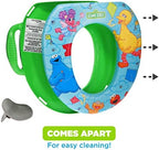 Disassembled view of the child potty training product showing how components separate for simple cleaning.