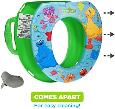 Disassembled view of the child potty training product showing how components separate for simple cleaning.