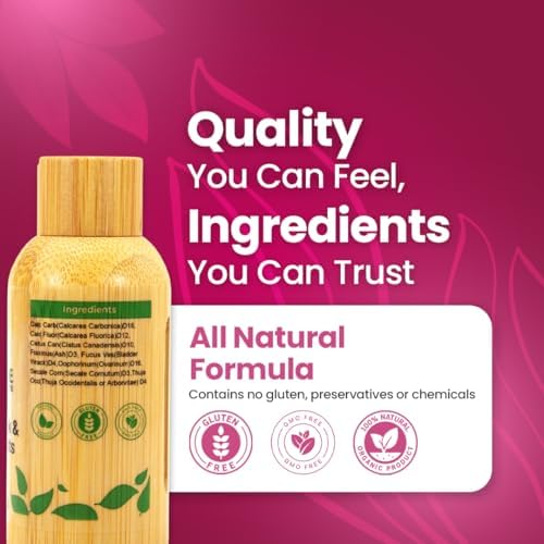 Imported Bestmade ovarian cyst and fibroid natural support drops side label with key active ingredients