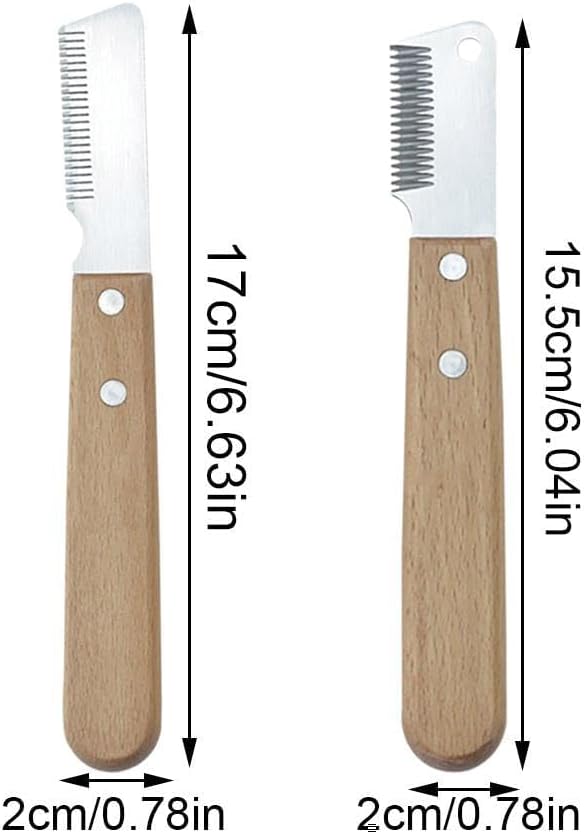 Stainless steel pet comb for cat and dog undercoat detangling.