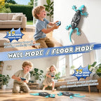 Close up of the rechargeable wall crawling gecko robot