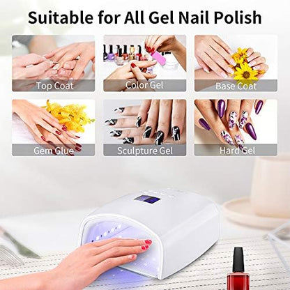 Ayshone rechargeable nail lamp in a home manicure setup
