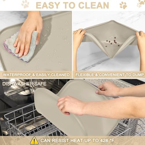 Smilool 19 x 12 inch pet food tray versatile household use