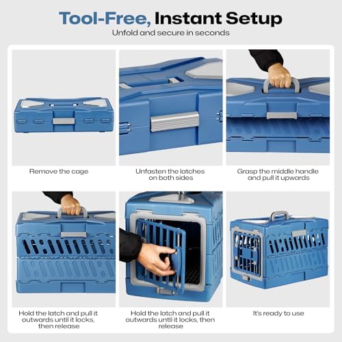 Chronanagese cat carrier top angle showing heavy duty carrying handle